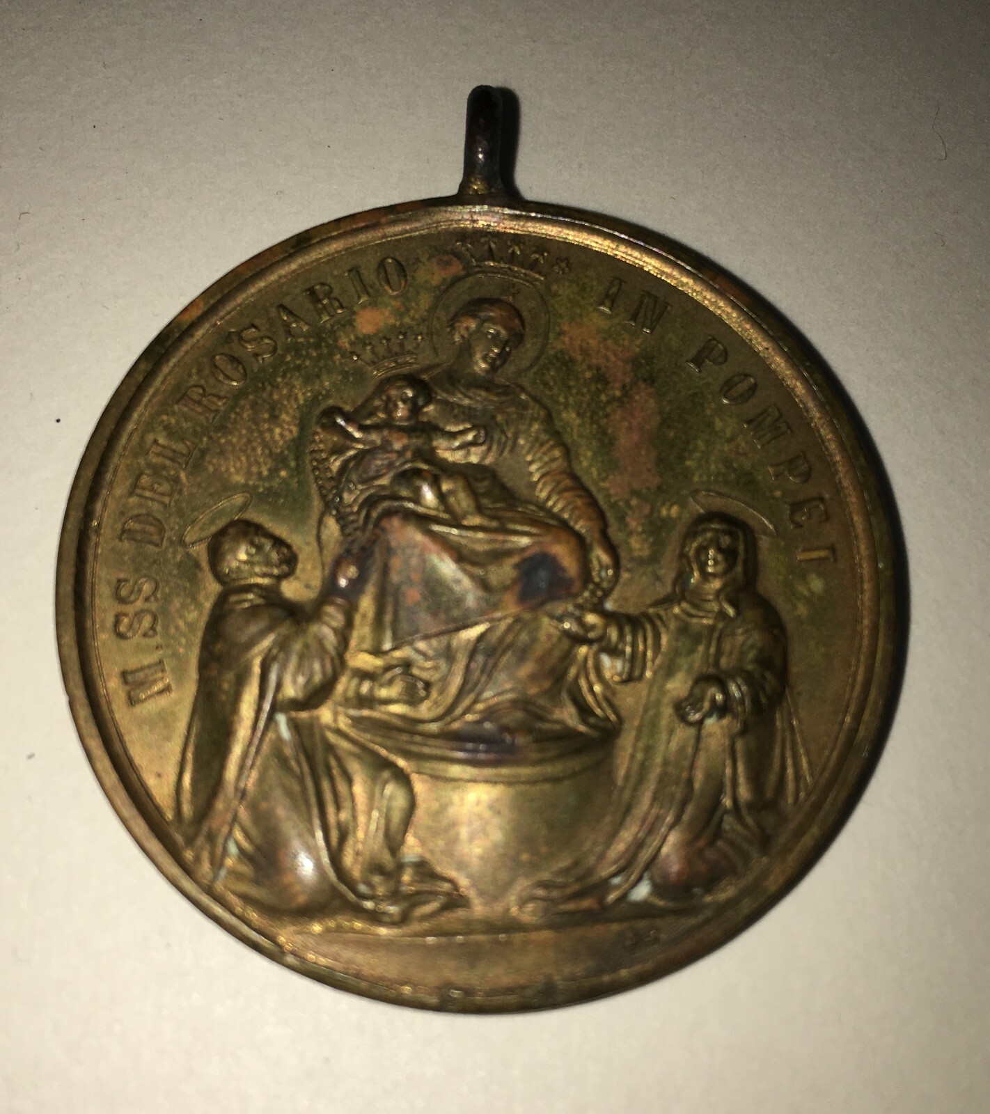 Madonna Del Rosario Di Pompei, Antica Medaglia Devozionale