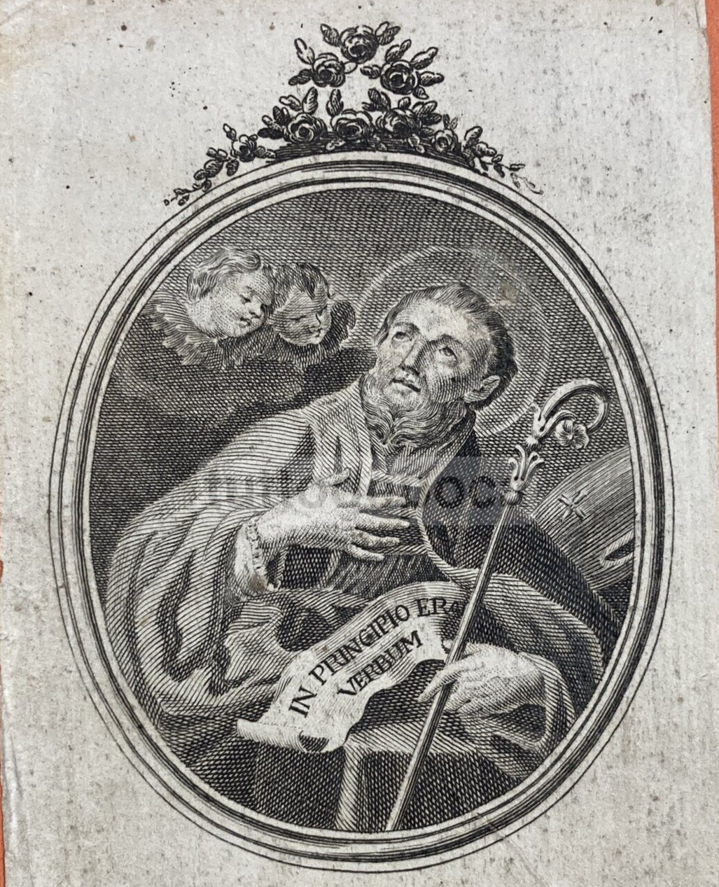 Arte Popolare Devozionale   San Gregorio Taumaturgo   Antica Incisione