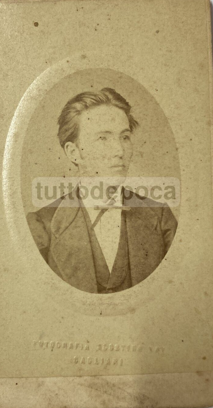 Sardegna, Cagliari. Rara Antica Fotografia Originale. Fotografo Lay, Ritratto Di Antonio Sanna