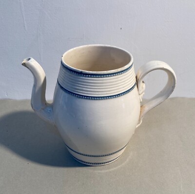 Antica Teiera O Caffettiera In Ceramica Con Decori A Mascherone, Napoli