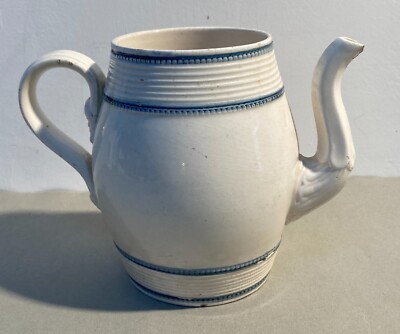 Antica Teiera O Caffettiera In Ceramica Con Decori A Mascherone, Napoli