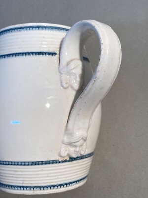 Antica Teiera O Caffettiera In Ceramica Con Decori A Mascherone, Napoli