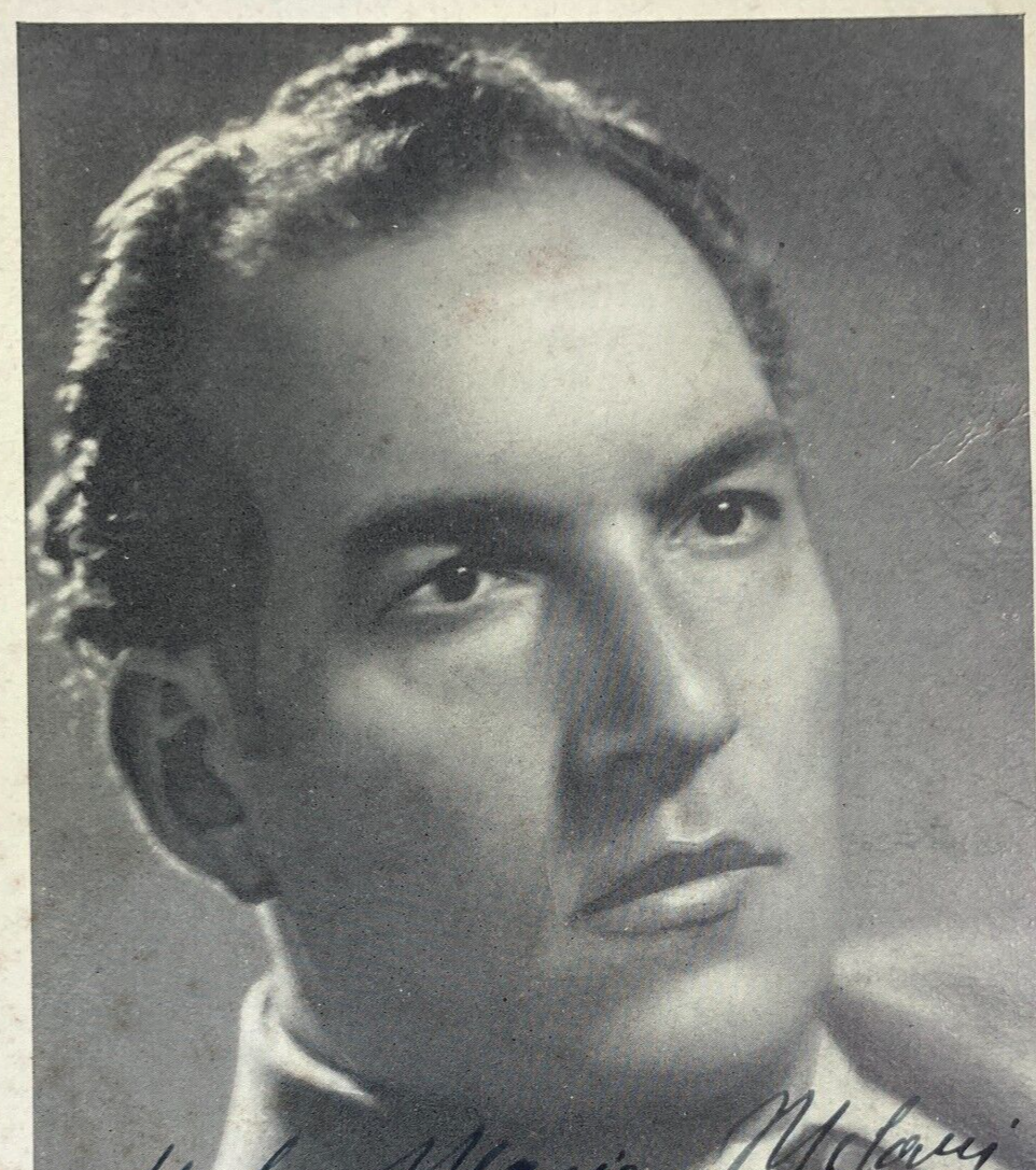 Musica, Musicisti: Ugo Novelli. Fotografia d'Epoca Autografata Con Dedica, Anni '50