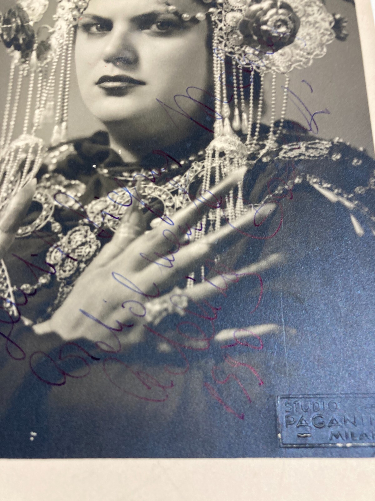 Teatro, Cantanti E Attrici d'Epoca: Adelina Cambi. Fotografia Paganini Autografata