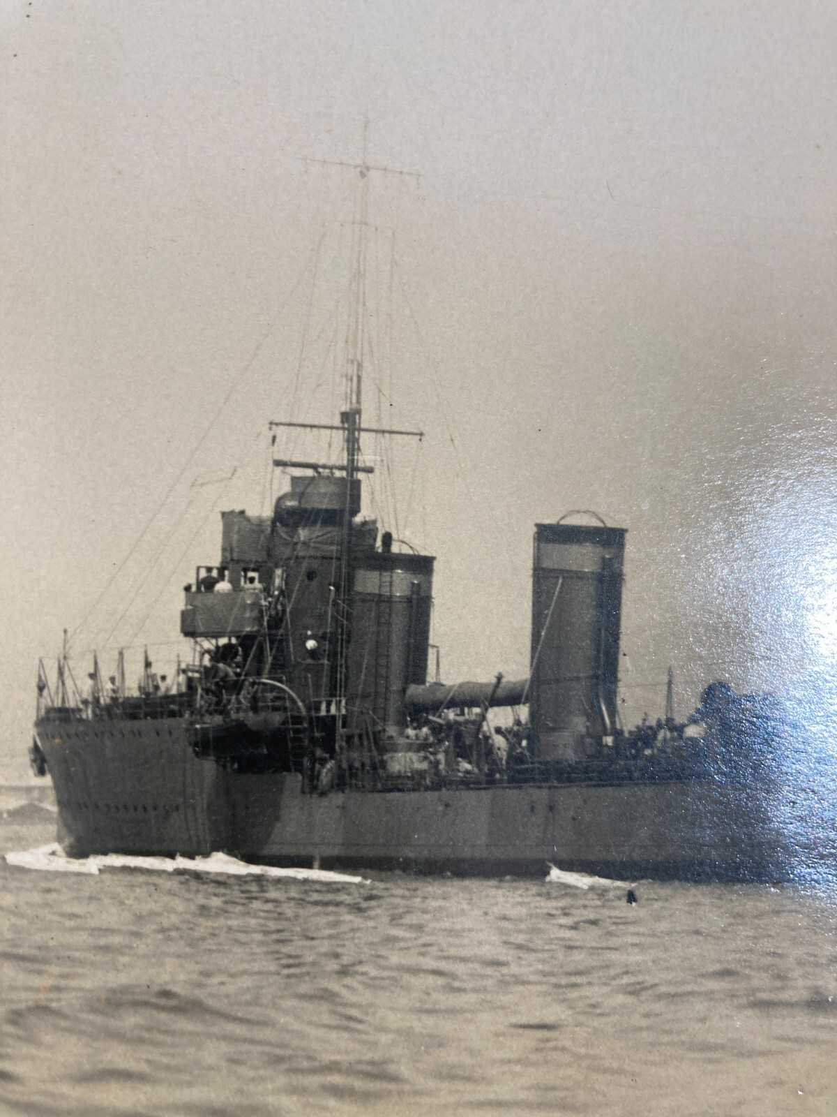 Militaria, Marina Militare, Antica Fotografia Del Cacciatorpediniere Monzambano
