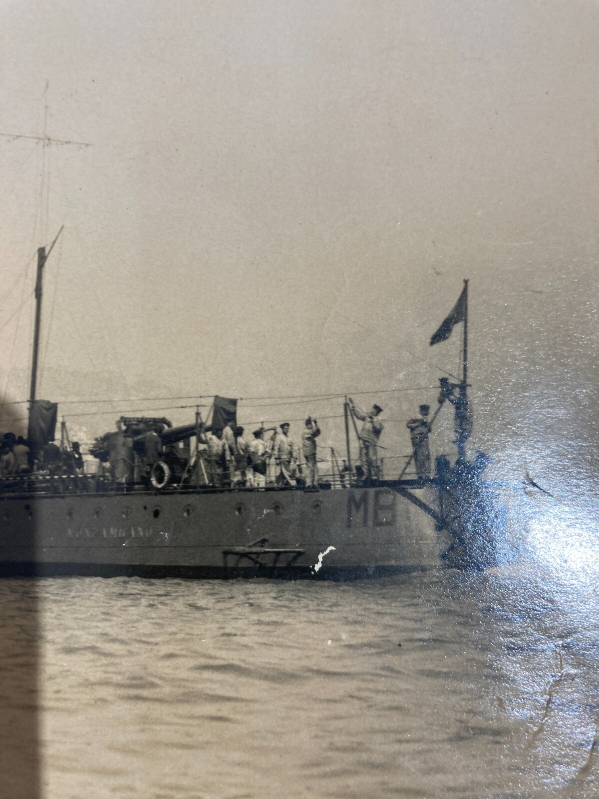 Militaria, Marina Militare, Antica Fotografia Del Cacciatorpediniere Monzambano