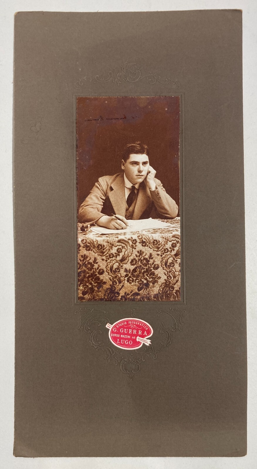 Fotografia Da Collezione, Fotografo Guerra (Lugo). Ritratto Di Giovane Studente.