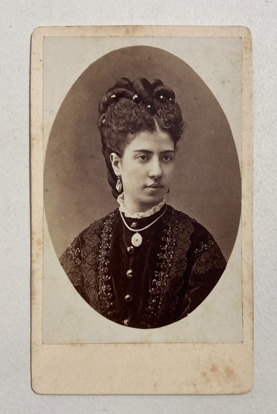 Antica Fotografia, Ritratto Di Gentildonna, Studio Jacques, Lecce
