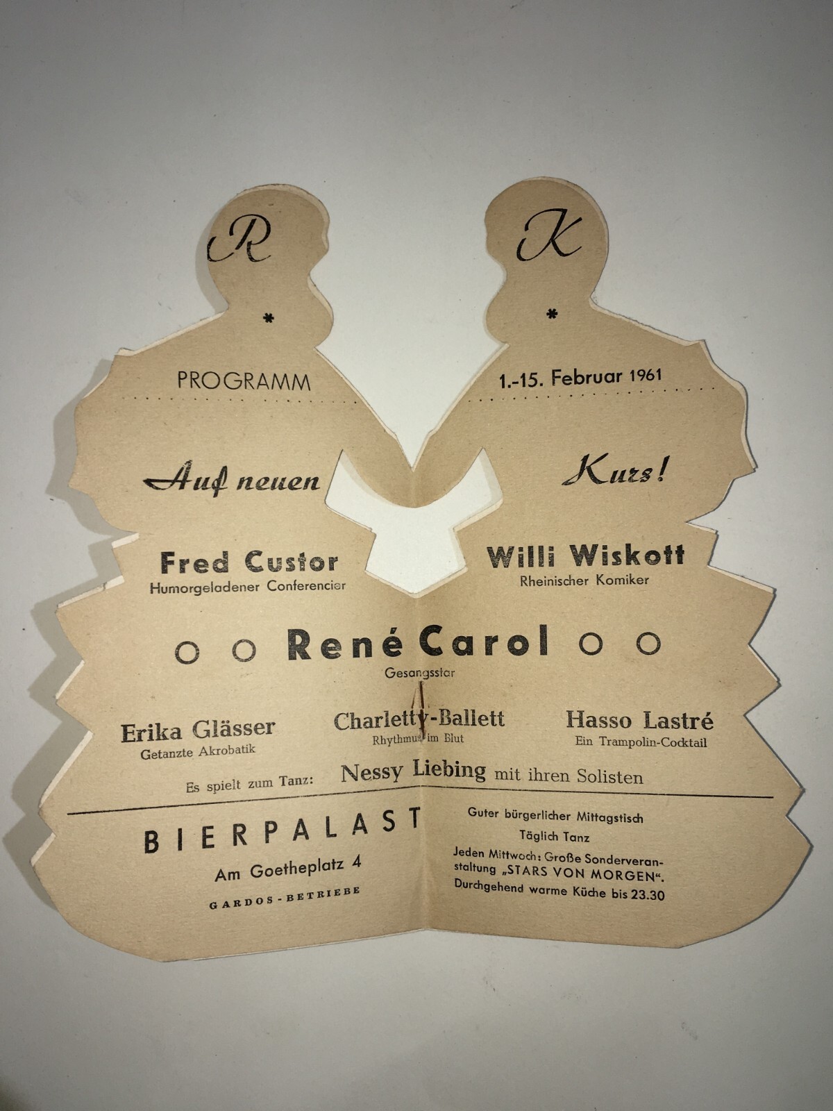 Musica, Spettacolo, Teatro, Cabaret: Pieghevole Pubblicitario, Francoforte, Germania