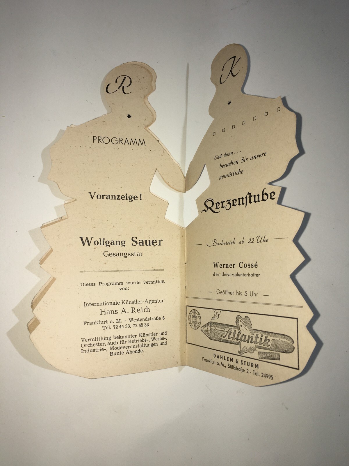 Musica, Spettacolo, Teatro, Cabaret: Pieghevole Pubblicitario, Francoforte, Germania