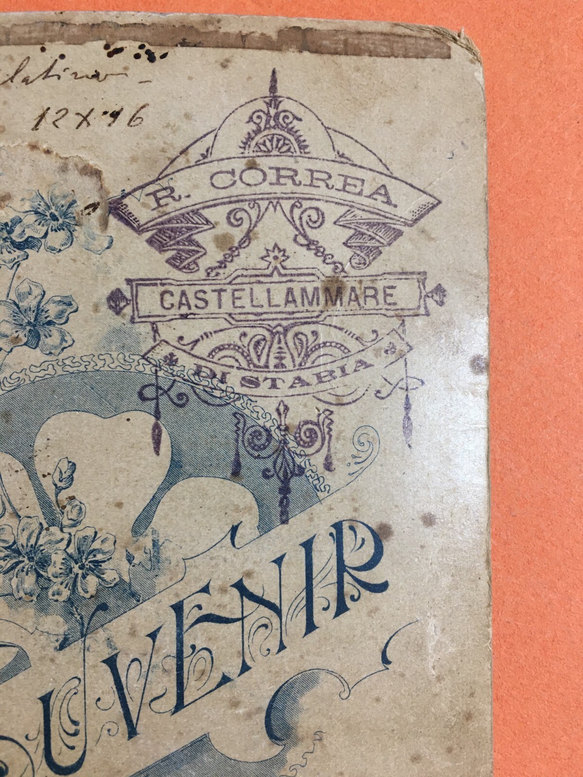 Fotografia Antica Da Collezione   Castellammare Di Stabia   Fotografo Correa