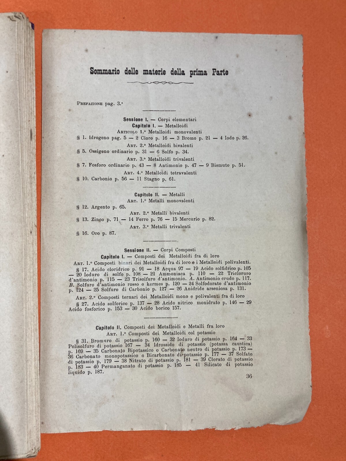 Chimica Farmaceutica, Sofisticazioni E Metalloidi. Antica Edizione, D. Vitali, Piacenza