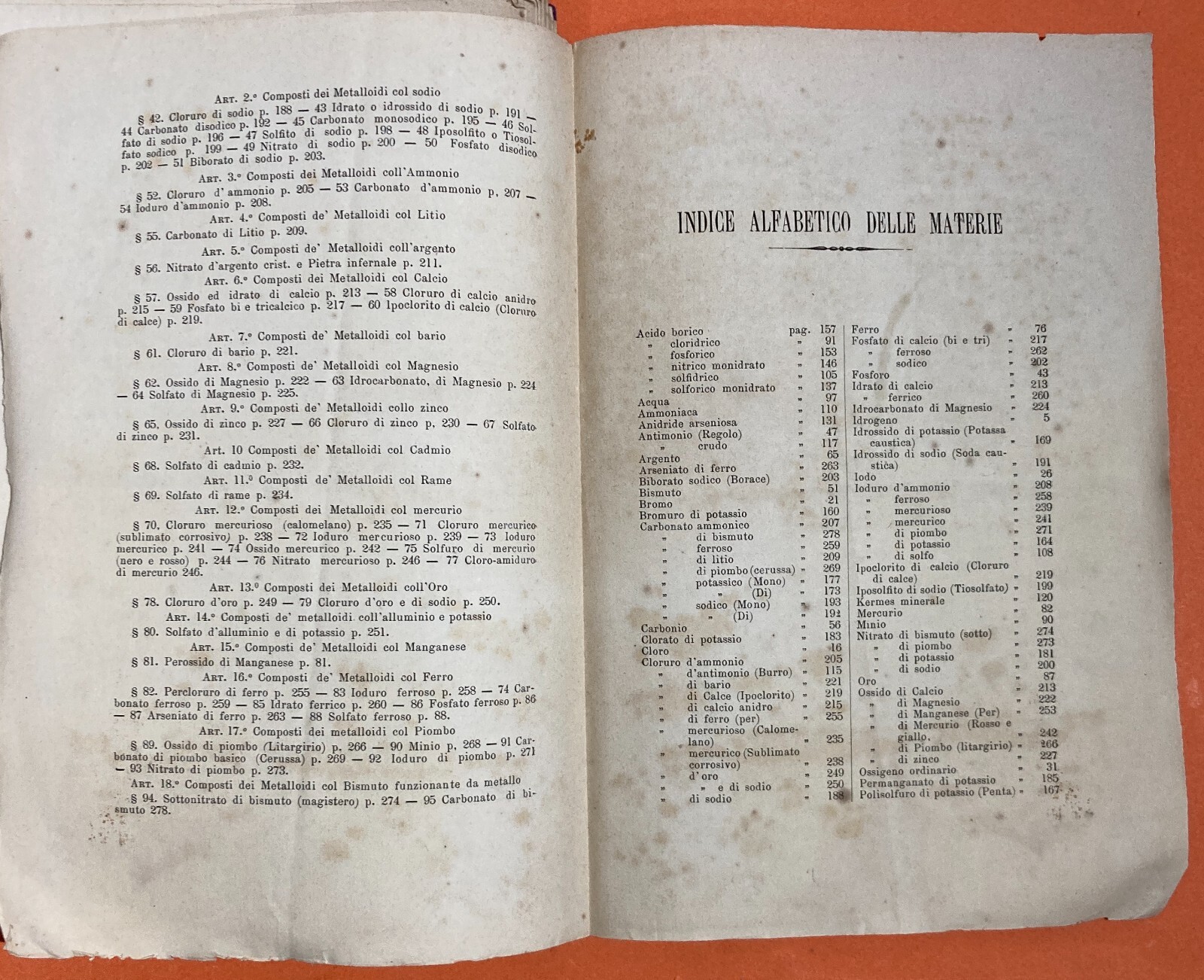 Chimica Farmaceutica, Sofisticazioni E Metalloidi. Antica Edizione, D. Vitali, Piacenza