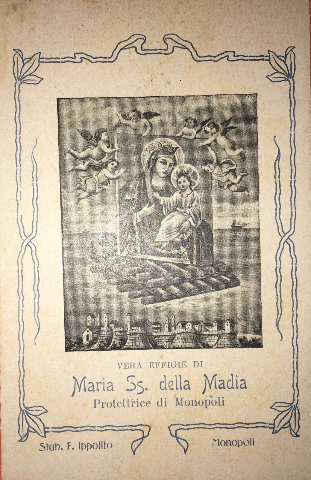Arte Antica Popolare Devozionale: Puglia, Monopoli, Madonna Della Madia, Ippolito