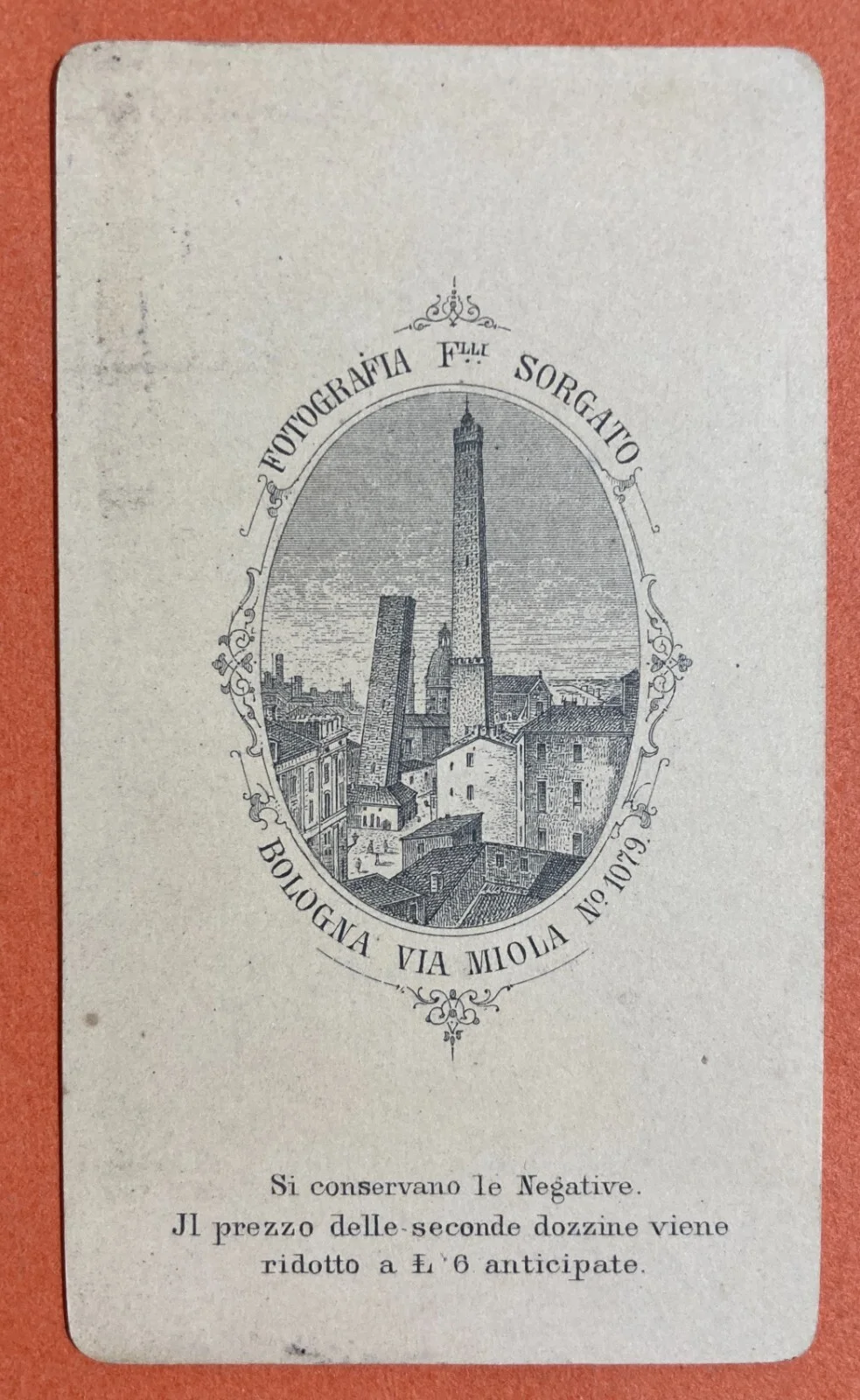 Bologna - Photographer Sorgato - Original Antique Photograph - Militaria