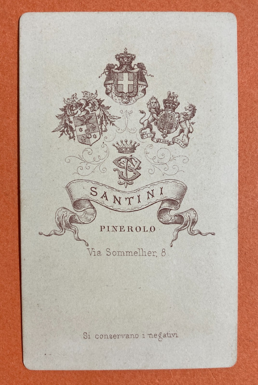 Ritratto Di Ufficiale Dell'Esercito Italiano, Fotografia Originale Studio Santini, Pinerolo