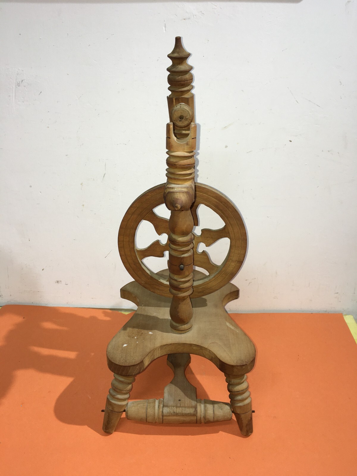 Arte Popolare, Folklore, Tessuti, Filatura: Antico Arcolaio In Legno Decorativo
