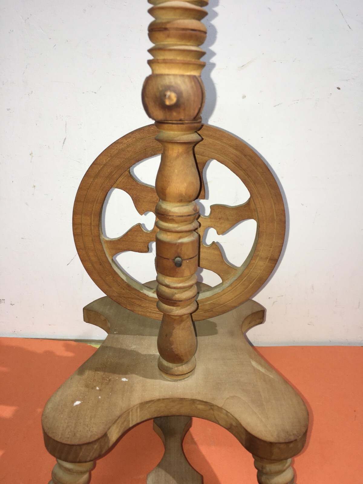 Arte Popolare, Folklore, Tessuti, Filatura: Antico Arcolaio In Legno Decorativo