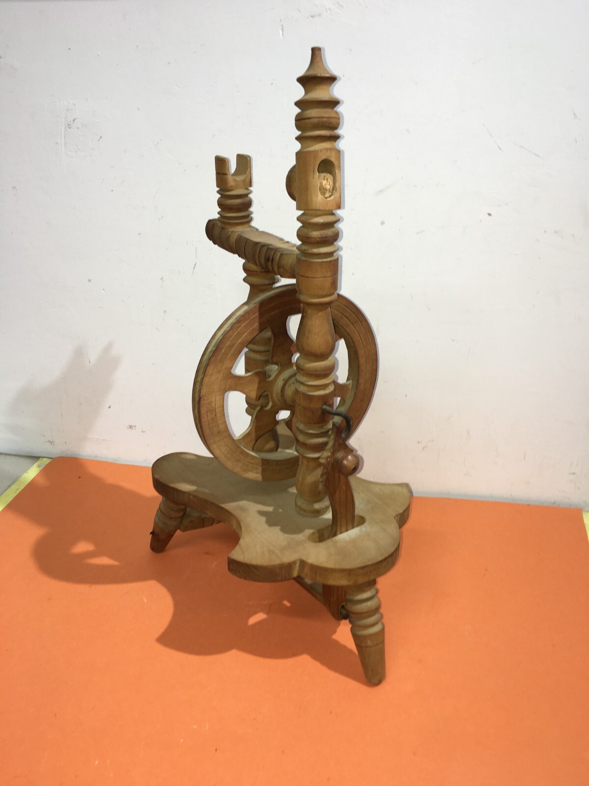 Arte Popolare, Folklore, Tessuti, Filatura: Antico Arcolaio In Legno Decorativo