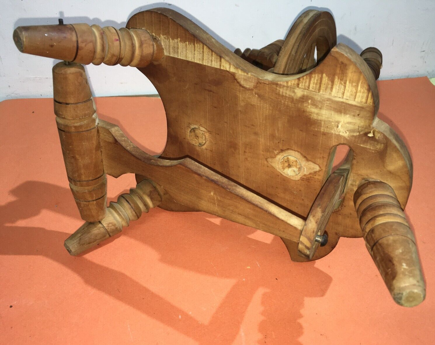 Arte Popolare, Folklore, Tessuti, Filatura: Antico Arcolaio In Legno Decorativo