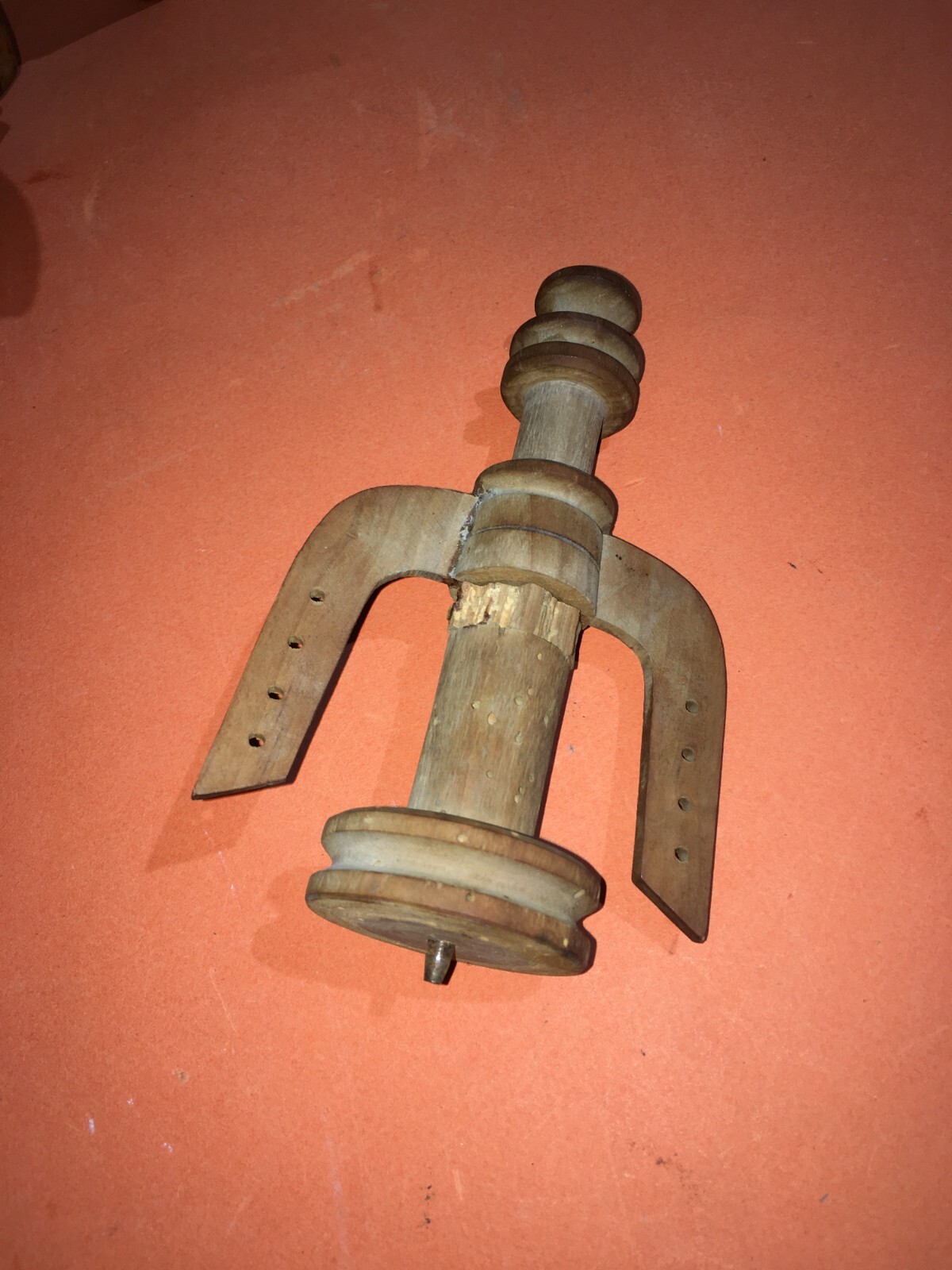 Arte Popolare, Folklore, Tessuti, Filatura: Antico Arcolaio In Legno Decorativo