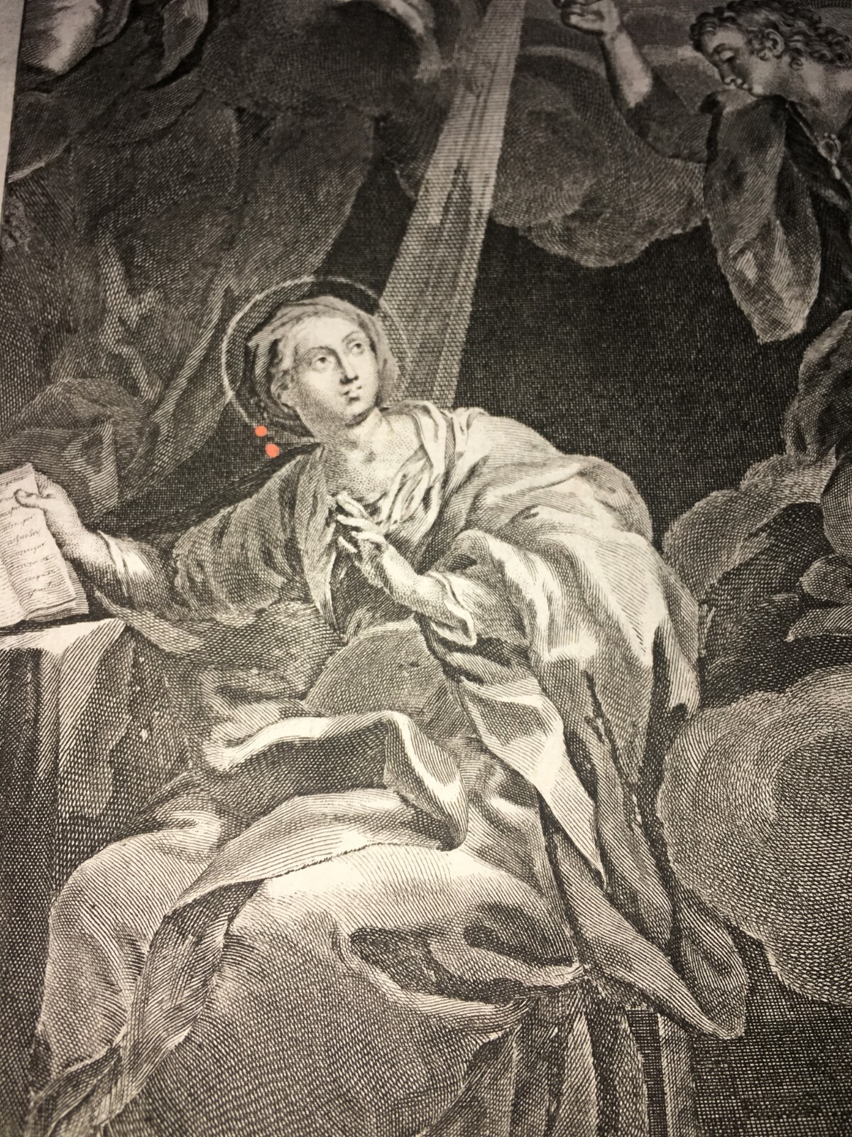 Arte Devozionale: Annunciazione. Antica Incisione Originale Di N. J. Cordeiro, 1781
