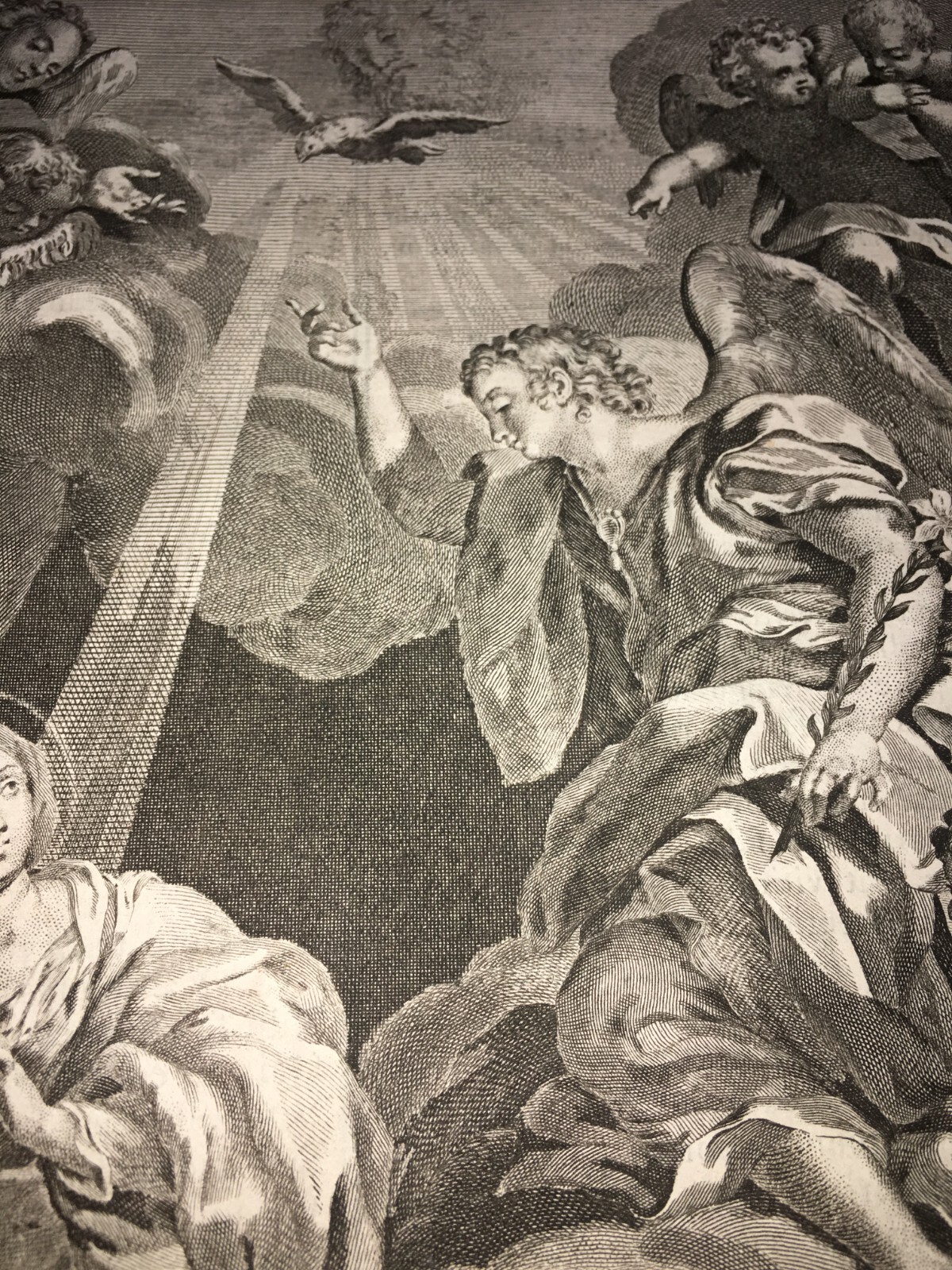 Arte Devozionale: Annunciazione. Antica Incisione Originale Di N. J. Cordeiro, 1781