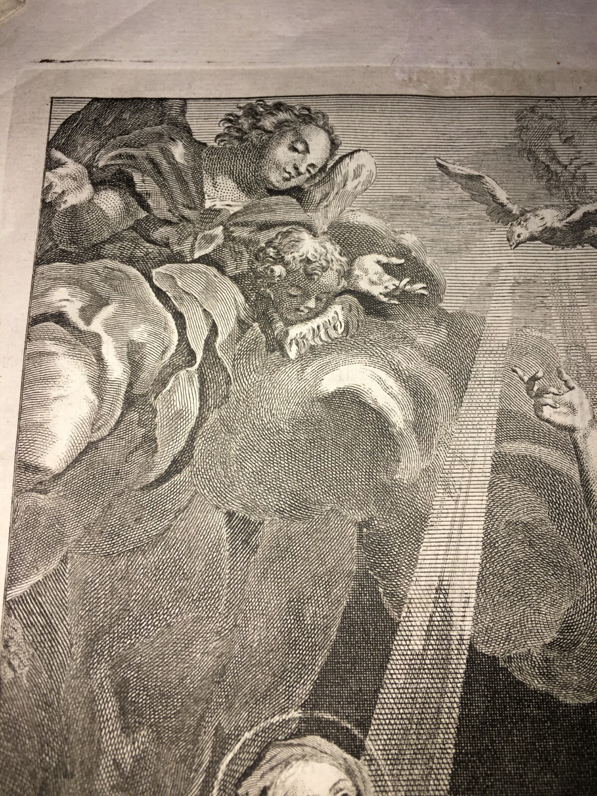 Arte Devozionale: Annunciazione. Antica Incisione Originale Di N. J. Cordeiro, 1781