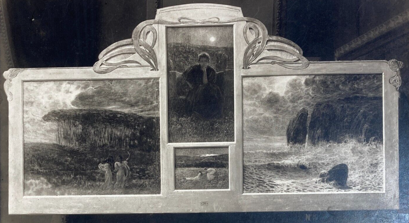 Plinio Nomellini, Sinfonia Della Luna. Antica Fotografia Del Polittico