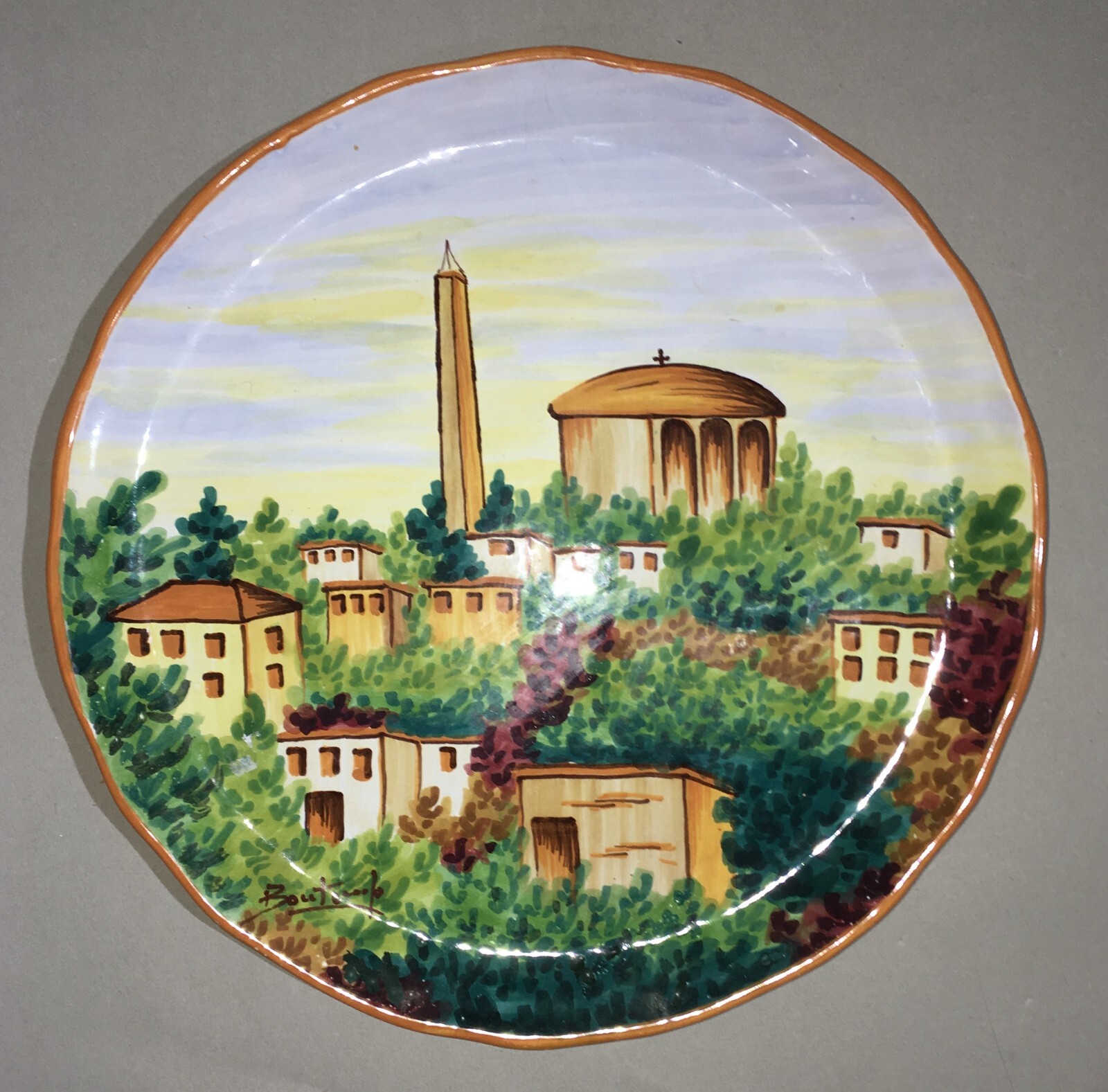 Abruzzo, Francavilla A Mare, Ceramica Pubblicitaria, Bontempo, Veduta Con Chiesa