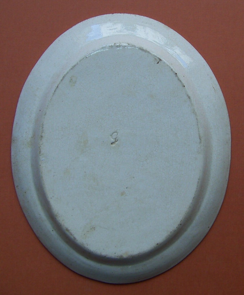 Piatto Ovale In Terraglia Giustiniani, Napoli, XIX Secolo