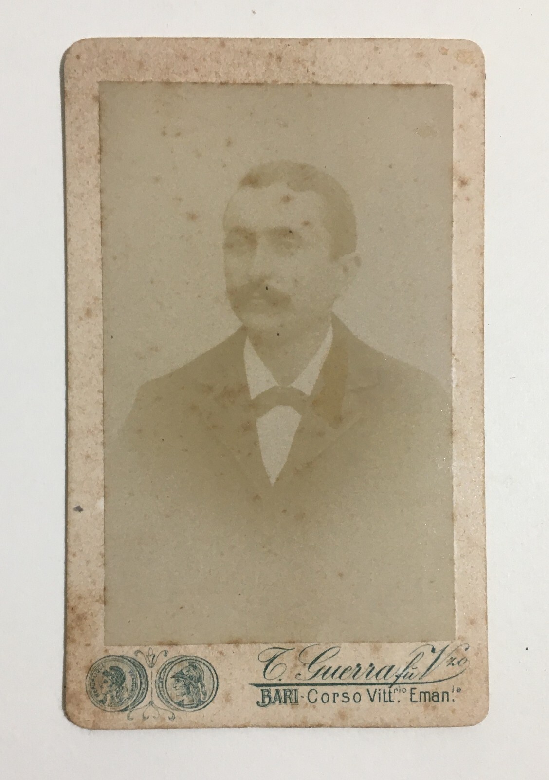Puglia, Bari   Antica Fotografia   Fotografo Guerra   Rarità d'Epoca   Araldica