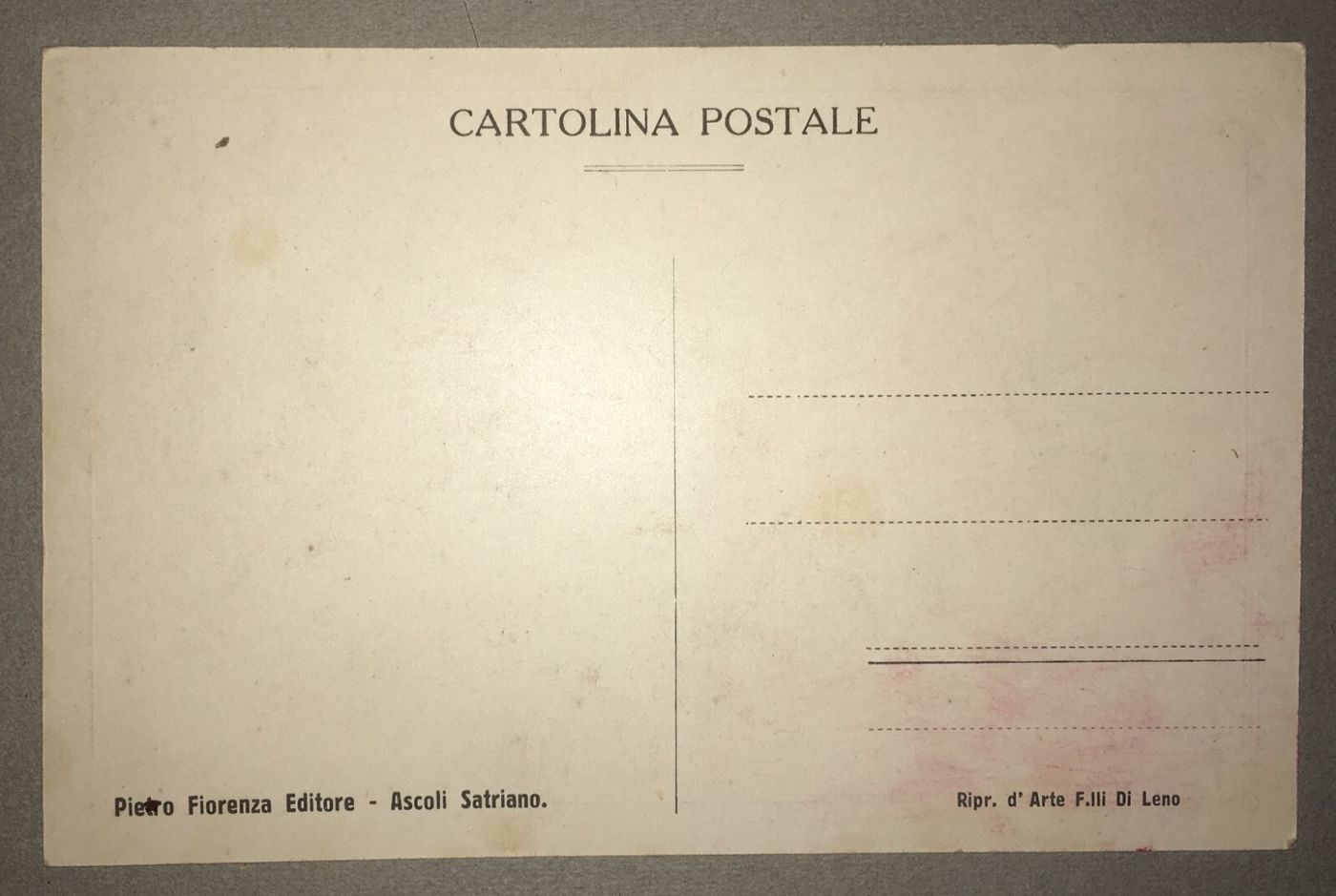 Puglia, Ascoli Satriano: Immagine Devozionale Di San Potito, Cartolina Di Leno   Fiorenza