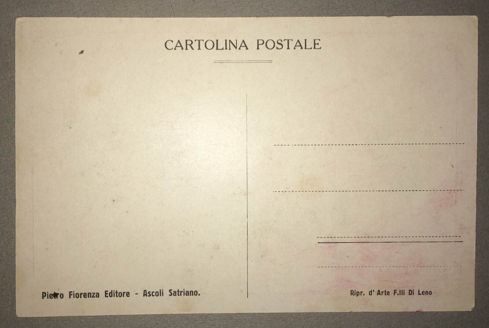 Puglia, Ascoli Satriano: Immagine Devozionale Di San Potito, Cartolina Di Leno   Fiorenza