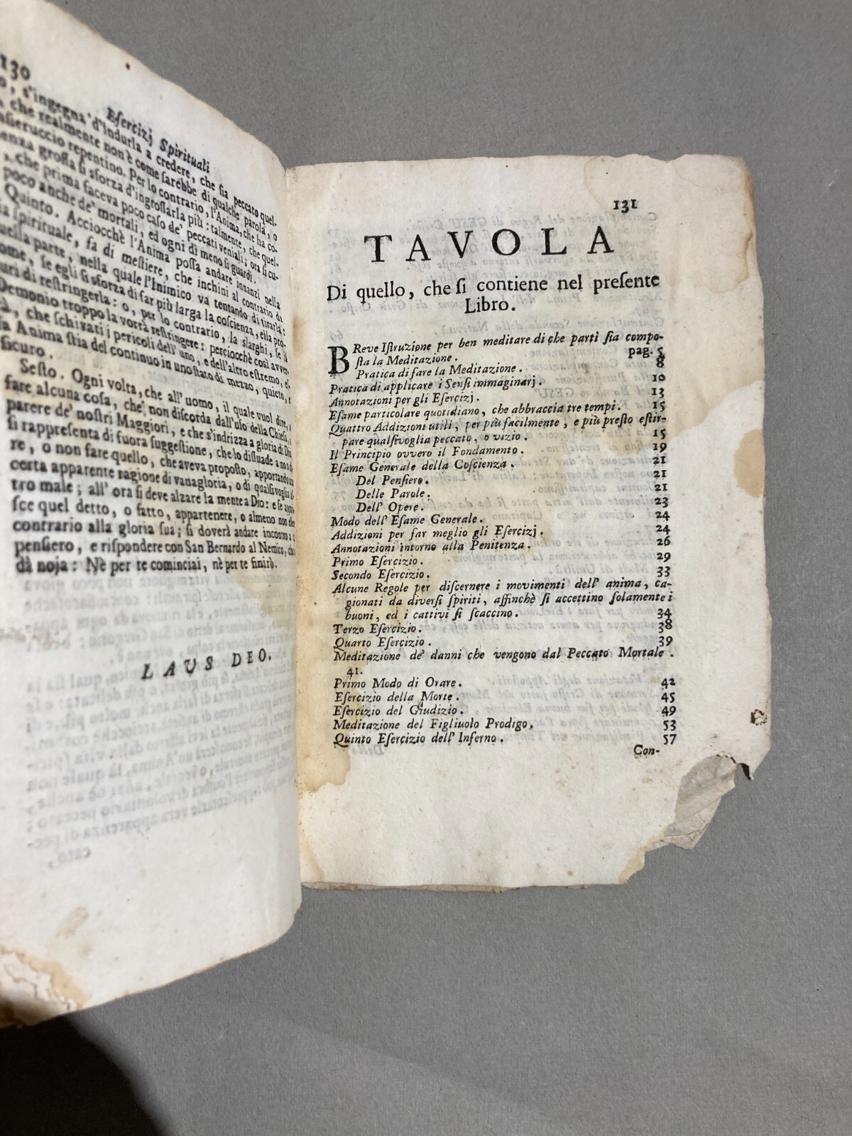 Esercizi Spirituali Di S. Ignazio Di Lojola, Venezia, G. Radici, 1737