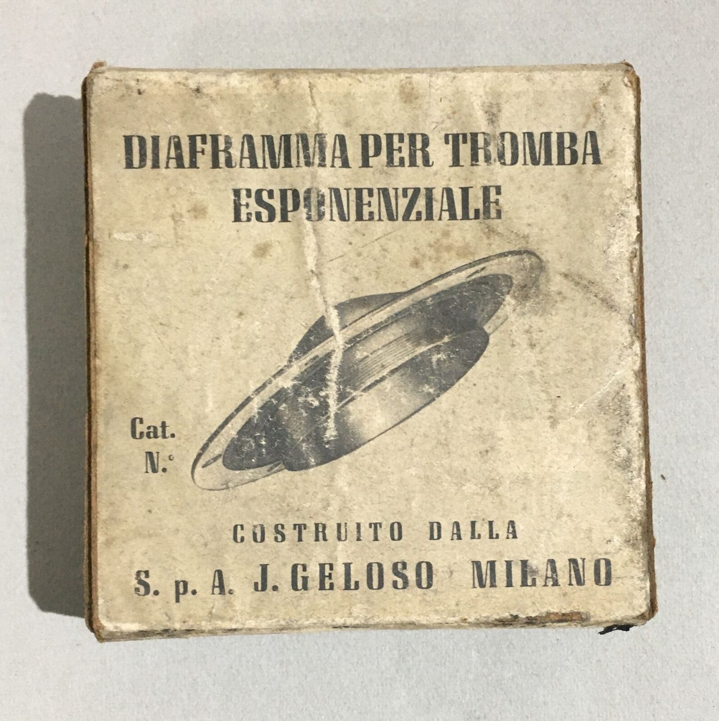 Tecnica Radiotecnica: Diaframma Per Tromba Esponenziale Geloso (pubblicitaria)