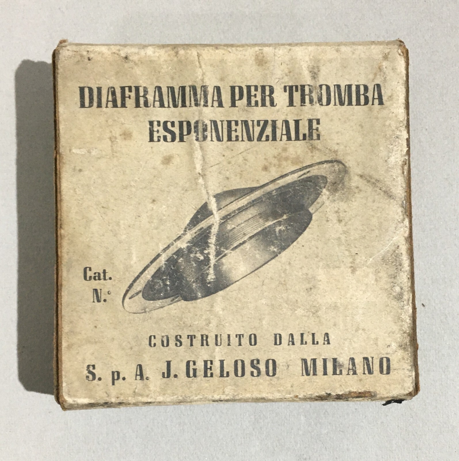 Tecnica Radiotecnica: Diaframma Per Tromba Esponenziale Geloso (pubblicitaria)