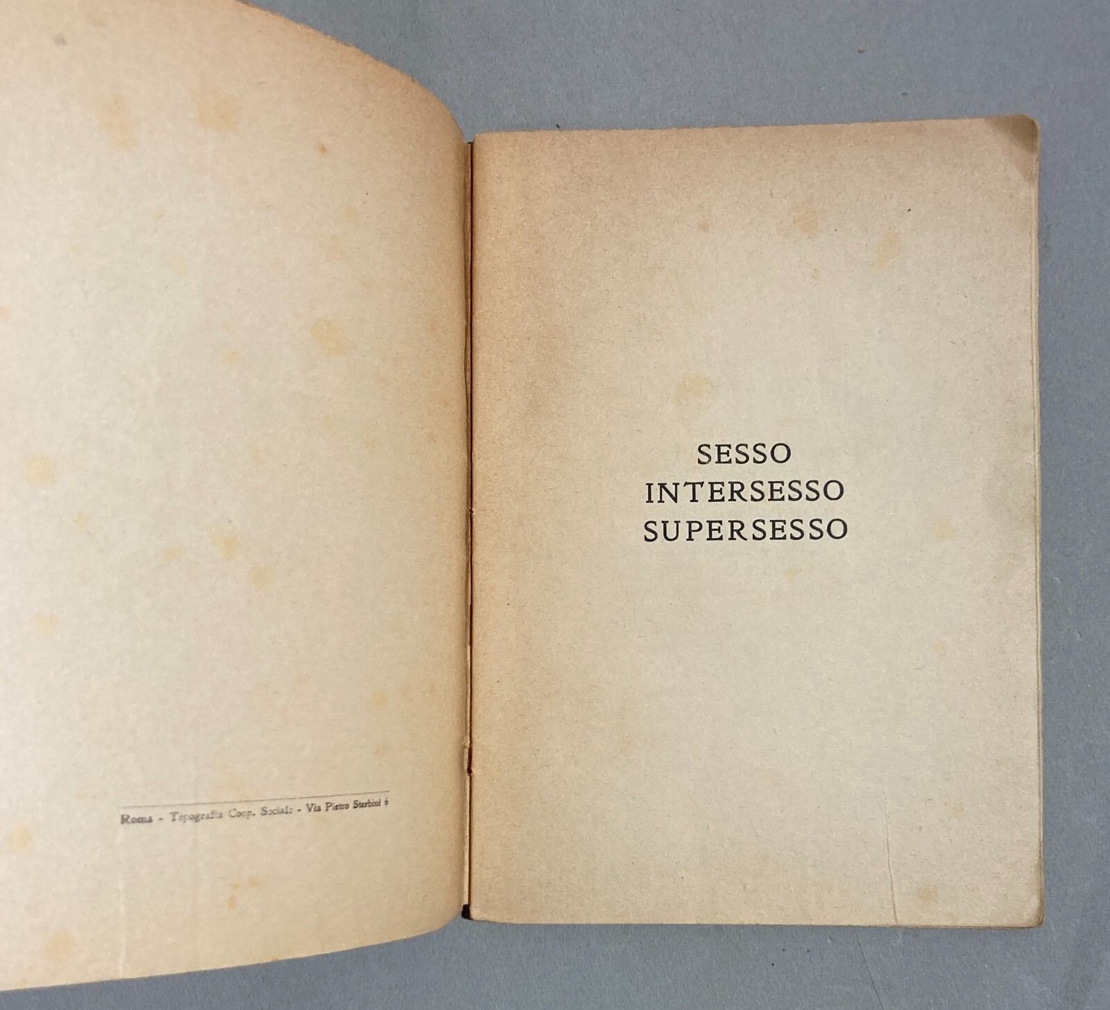 Sessointersessosupersesso: Specchio Per Tutti E Per Ognuno   Angelo Signorelli   1928