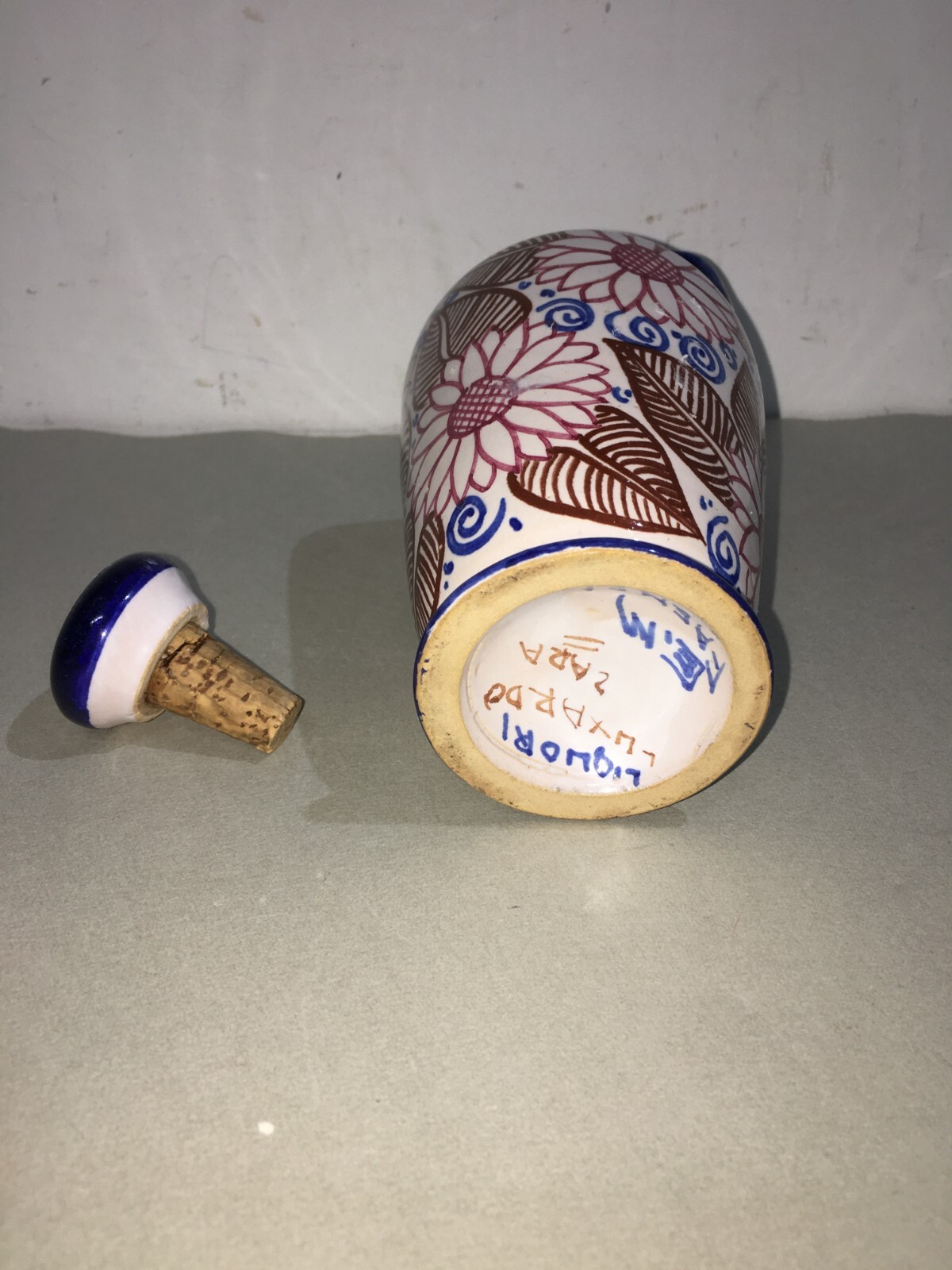 Arte Della Ceramica: Bottiglia Decorativa In Ceramica Di Faenza (Castellini E Masini) Per Luxardo (Zara)