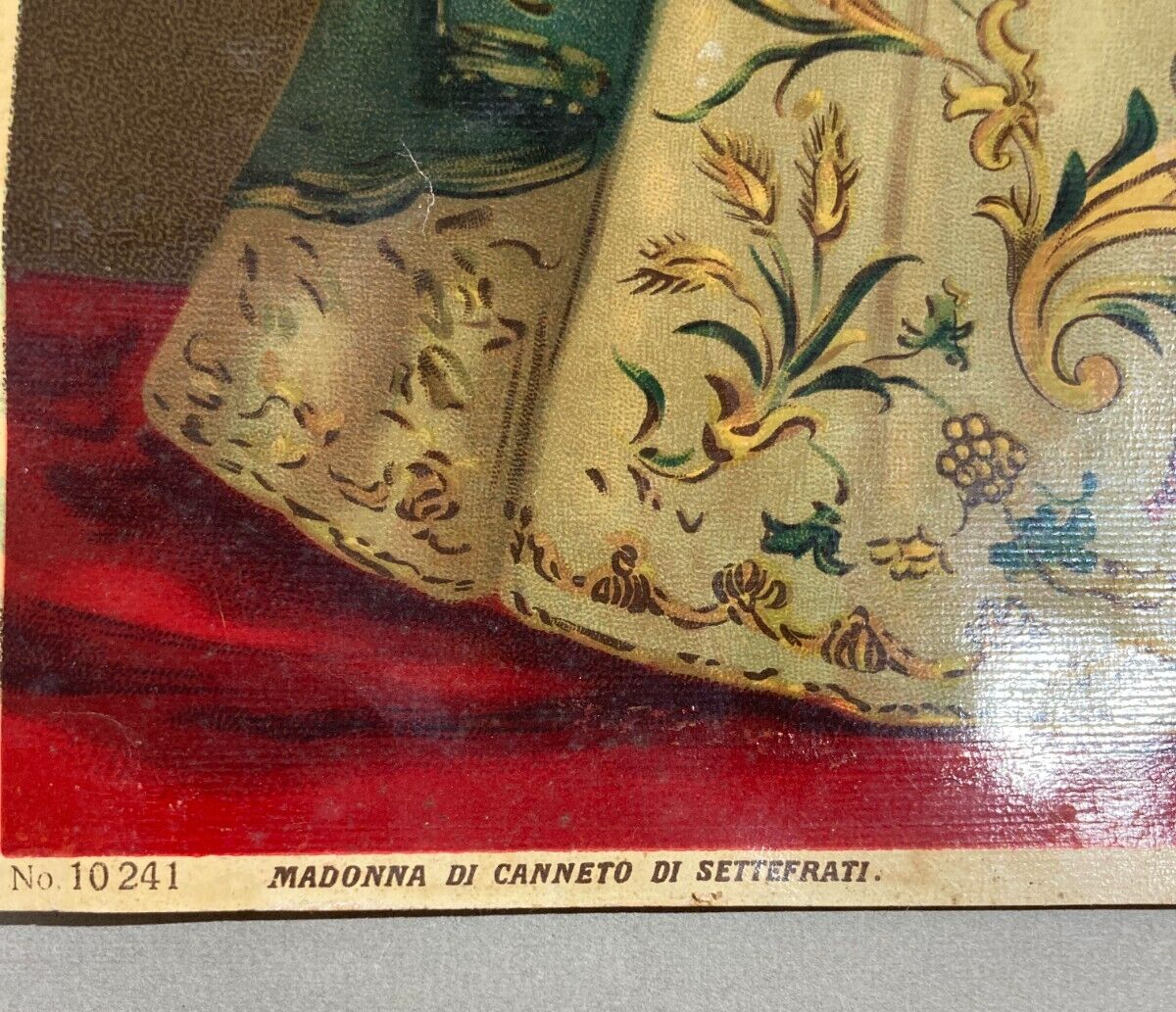 Stampa Popolare Devozionale: Madonna Di Canneto, Settefrati. Cromolitografia Antica.