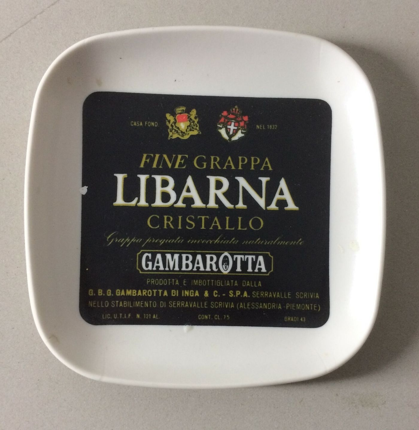 Distilleria Liquori Grappa Libarna, Gambarotta, Serravalle Scrivia, Pubblicitaria