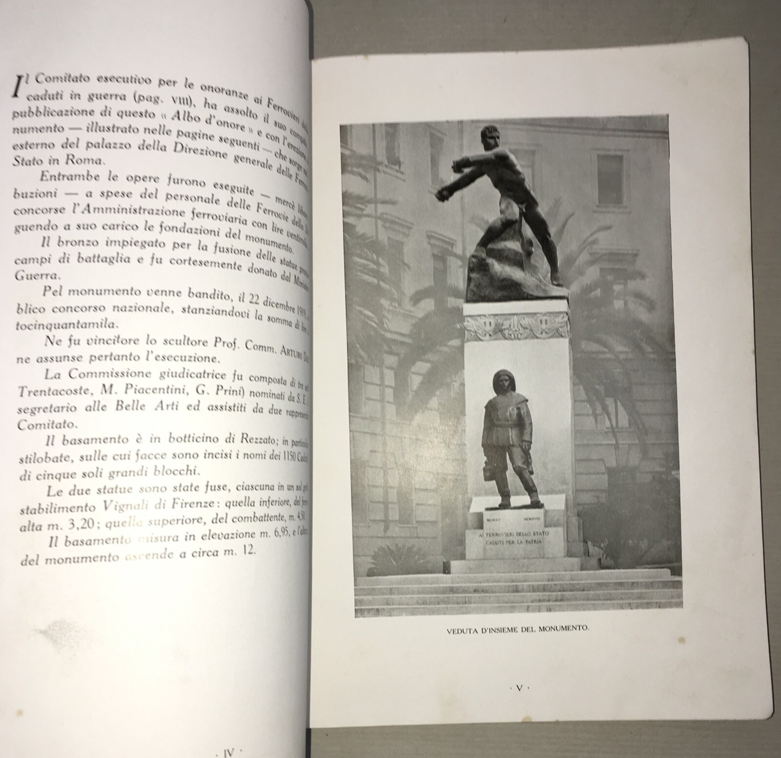 Albo d'Onore Dei Ferrovieri Dello Stato Caduti Per La Patria (1915 1918)