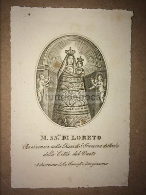 Stampa Popolare Devozionale: Madonna Di Loreto A Vasto, Abruzzo