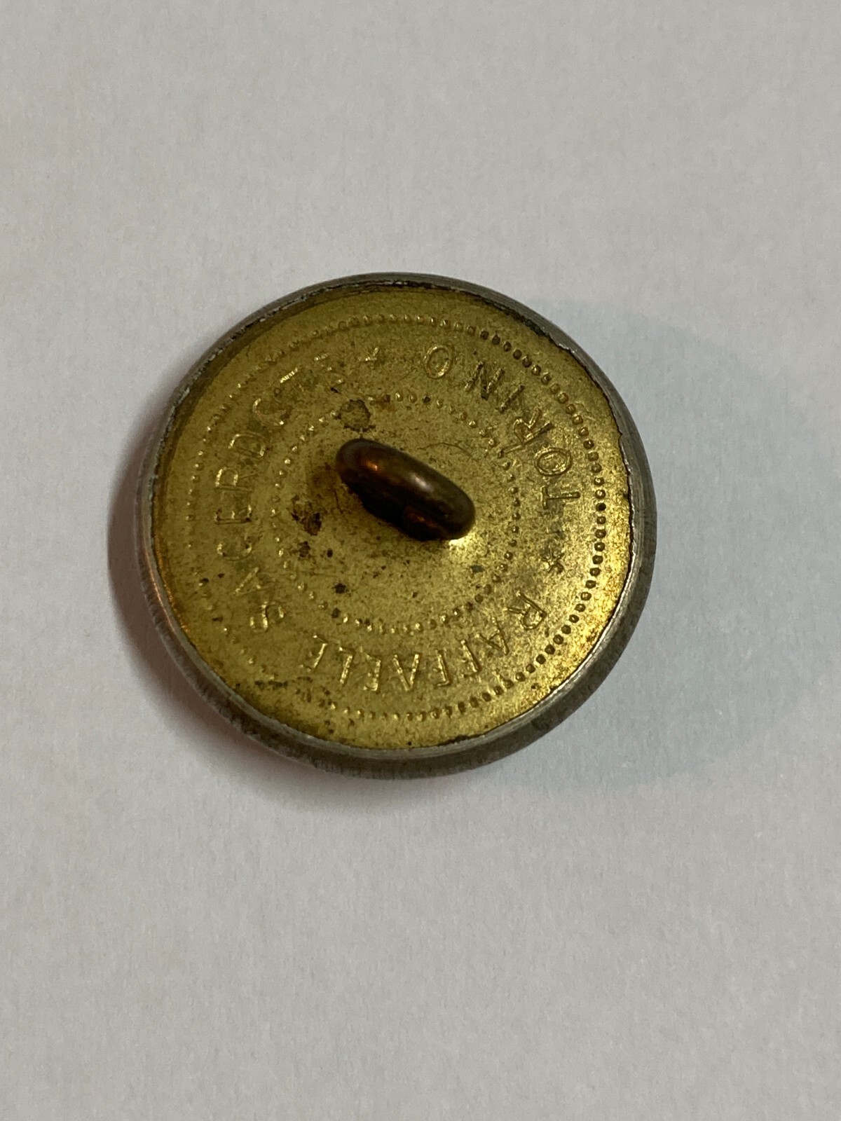 Torino   Antico Cimelio   Bottone Da Collezione Monogrammato   Raffaele Sacerdote
