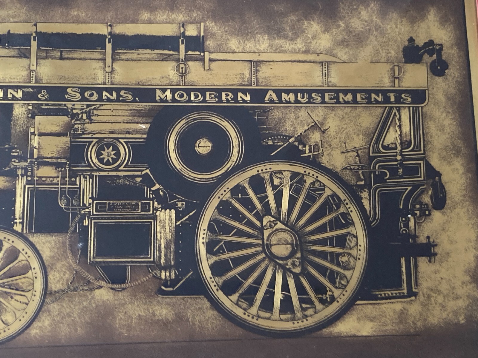 Locomozione, Trasporti, Antica Carrozza Deakin & Sons. Grande Pannello Pubblicitario Firmato