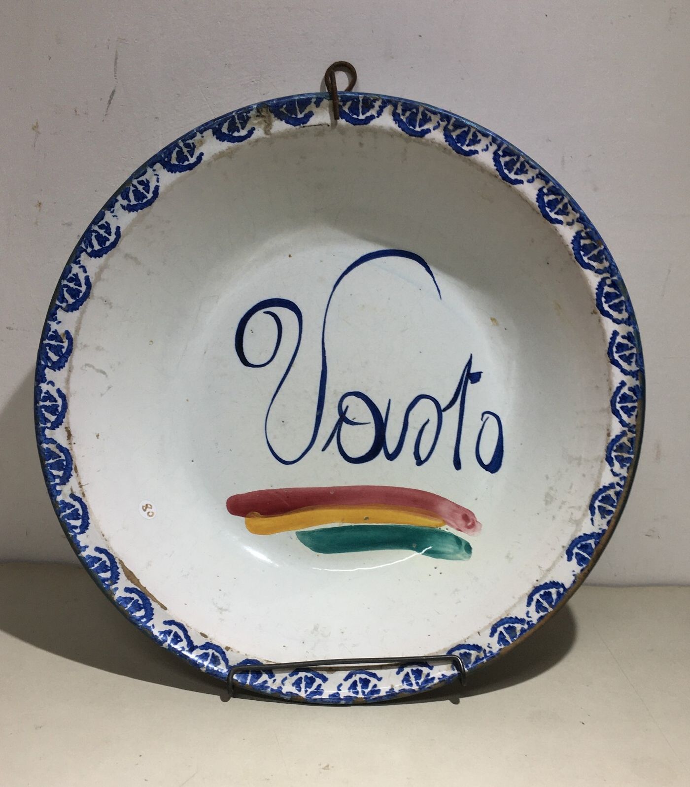 Piatto Antico In Maiolica Abruzzese   Vasto (Chieti)