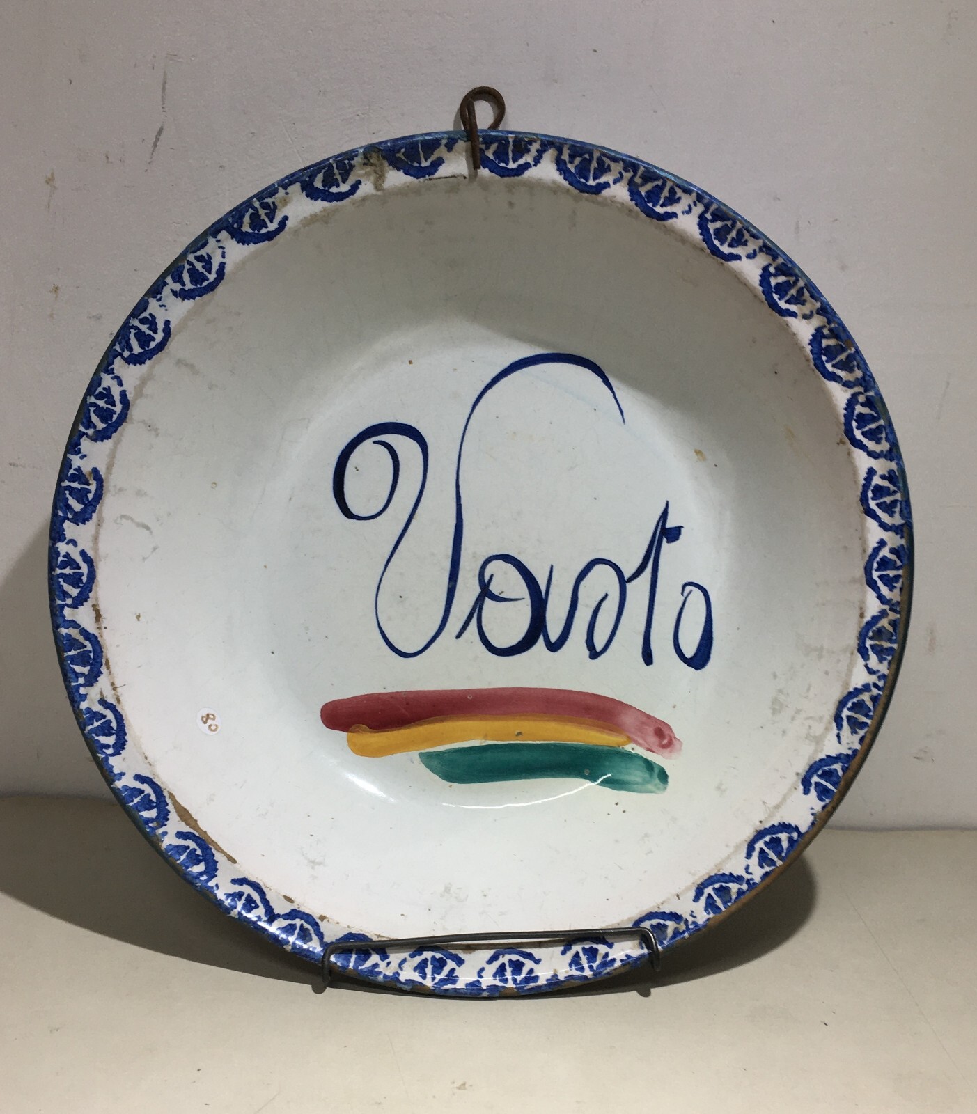 Piatto Antico In Maiolica Abruzzese   Vasto (Chieti)