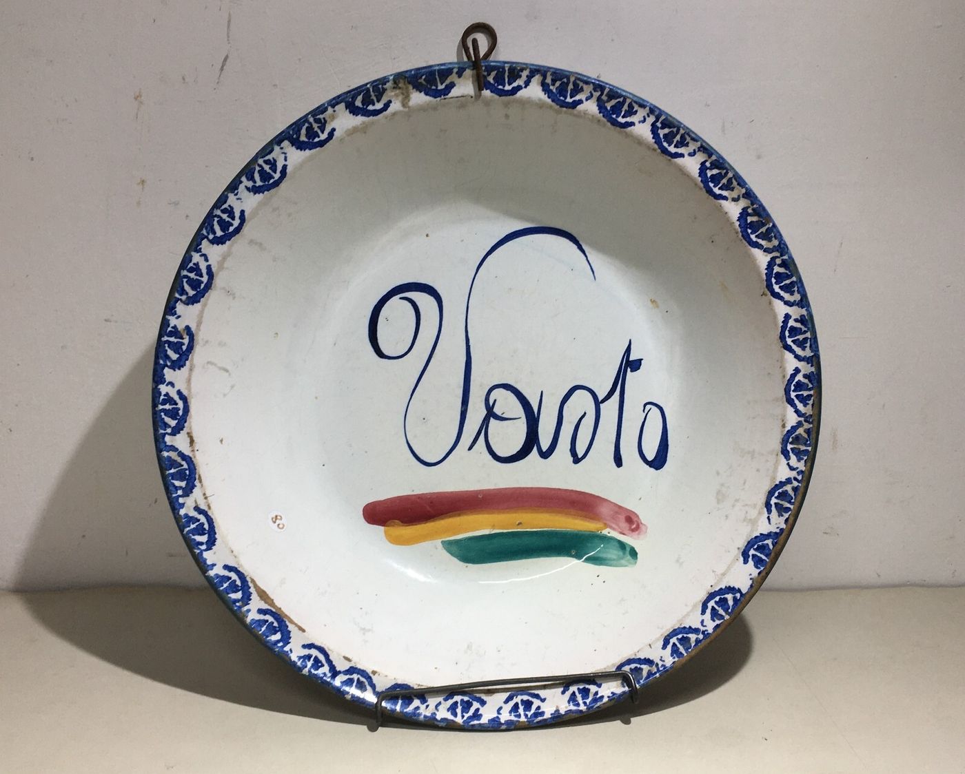 Piatto Antico In Maiolica Abruzzese   Vasto (Chieti)
