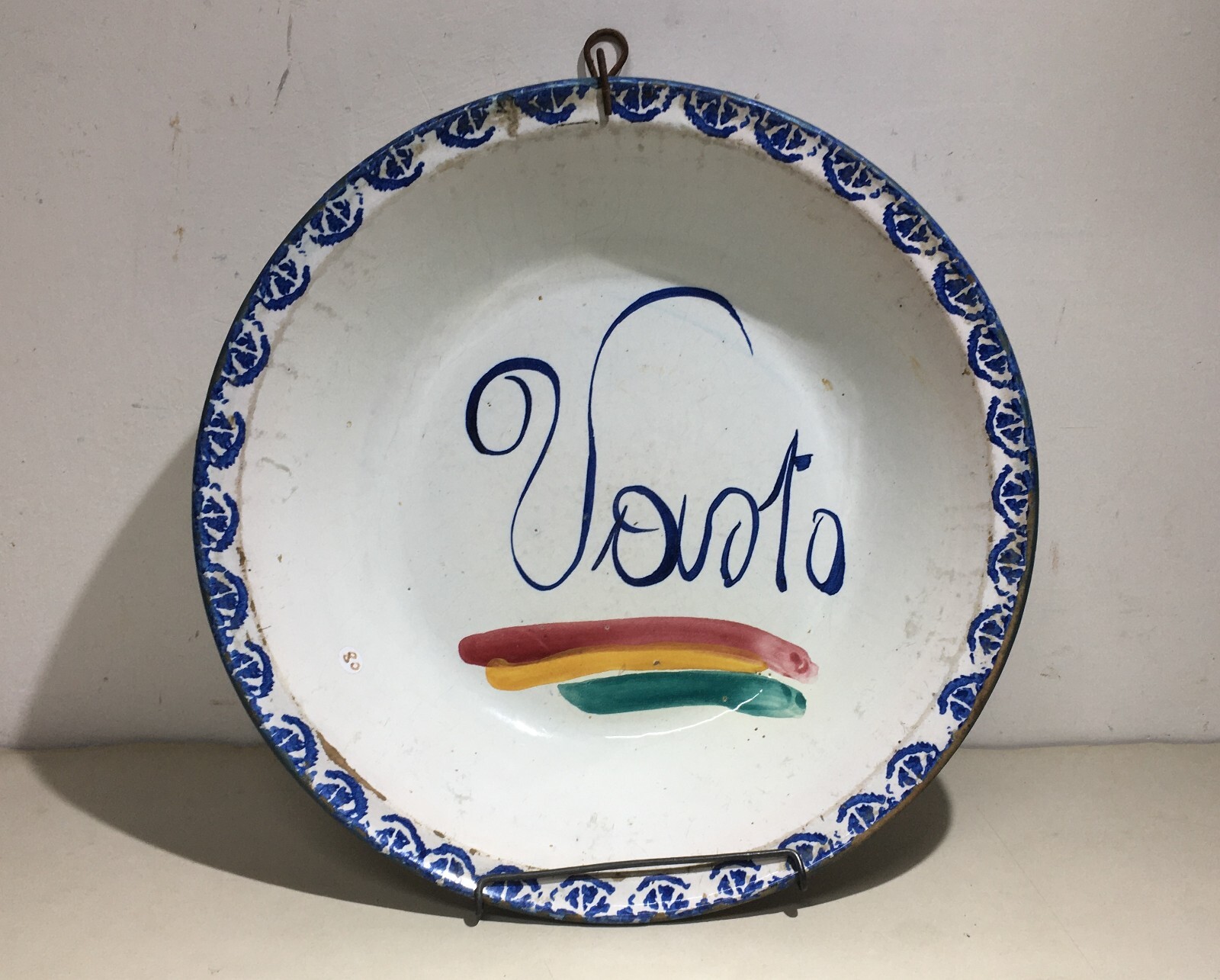 Piatto Antico In Maiolica Abruzzese   Vasto (Chieti)
