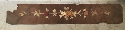Ebanisteria E Artigianato Del Legno: Due Fogli Intarsiati Con Motivi Floreali